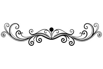 Fototapeta premium Elegant Vector Embellishment with Retro Scrolls (2)