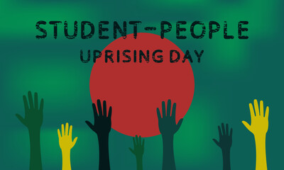 Student People Uprising Day. Concept for banner, greeting card, poster with background design. Vector illustration.