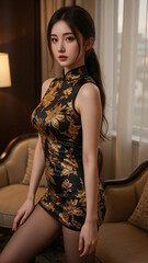Fototapeta premium 女性, 水着, 長身, スポーツ, オフィス, ビキニ, 日本, 韓国, 中国, アジア, モデル 陸上, バレーボール, 制服, 美しさ, 学生, 人々, 笑う, 1, ファッション, 淑女, 人, 笑みを浮かべている, 髪の毛, 黒, ブルネット, 立っていること, スタジオ, スーツ, グラス, プロ, 成功, 顔, アーム, 体女, うっとりさせる魅力, ランジェリー, ポーズ, ドレス,