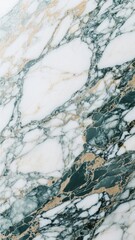 Fototapeta premium Elegant Marble Texture with White, Green, and Gold Veins