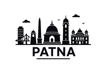 Patna city skyline with iconic buildings and landmarks
