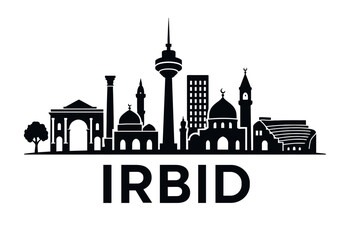 Fototapeta premium Irbid city skyline with iconic buildings and landmarks