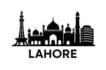 Lahore city skyline with iconic buildings and landmarks
