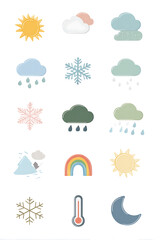 Flat Weather Icon Set
