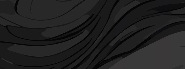 Dark Abstract Curved Vector Texture – Layered Black Wave Design with Moody Flow and Modern Depth for Creative Digital Projects. High-Resolution Dark Swirl Background. Abstract Curved Lines in Charcoal