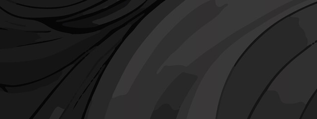 Dark Abstract Curved Vector Texture – Layered Black Wave Design with Moody Flow and Modern Depth for Creative Digital Projects. High-Resolution Dark Swirl Background. Abstract Curved Lines in Charcoal