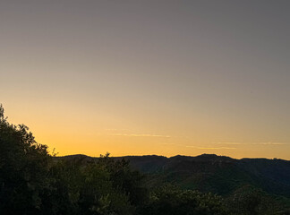 sunset in the mountains