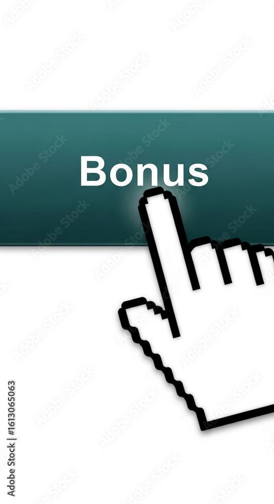 Poster teal button with 
