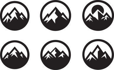 Mountain Peaks Vector Collection – Silhouettes

