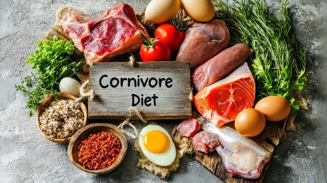 carnivore diet meat food products. Selective focus. nature.