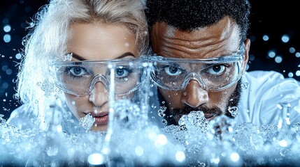 Diverse Scientists in a Splash of Water