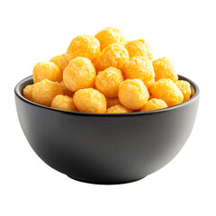 Cheese Doodle Day crisps cheese puffs in a white bowl