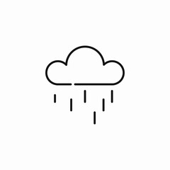 cloud raining weather icon sign vector