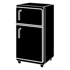 modern refrigerator isolated on white