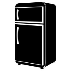 modern refrigerator isolated on white
