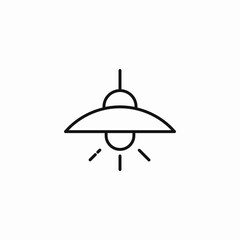 hanging ceiling lamp icon sign vector