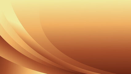 Elegant golden bronze luxury background with smooth curves. Abstract wallpaper design for templates, banners, covers, sales, business, events, awards, web pages, and more