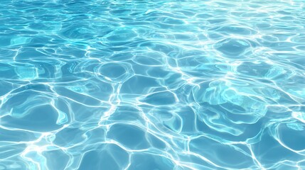 Obraz premium Light blue background water ripples, natural light with sunlight reflections