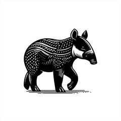 Fototapeta premium Stylized tapir illustration