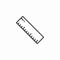 measuring ruler tool icon sign vector