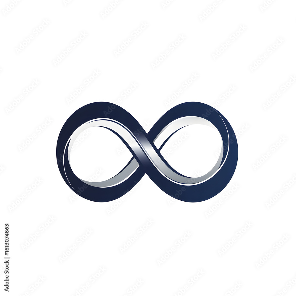 Poster modern minimalist infinity symbol loop design for abstract concepts