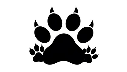 Simple black paw print graphic