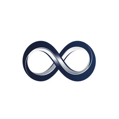 Modern minimalist infinity symbol loop design for abstract concepts