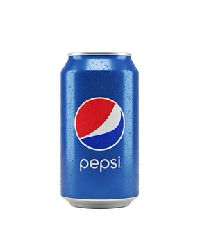 pepsi can isolated on white background for beverage advertising

