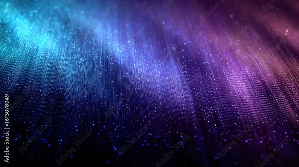 Aufkleber vibrant colorful abstract background with dynamic light rays and particles in deep purple blue and p