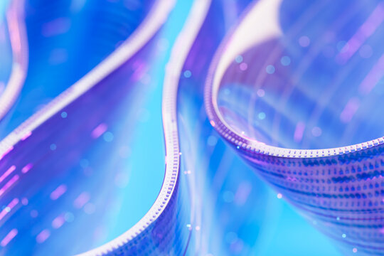 3d abstract representation of data flow and digital stream technology