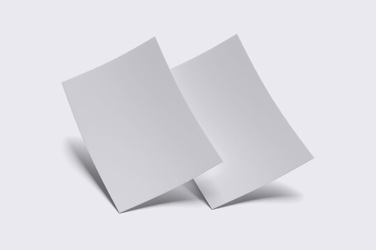 A4 Flyer White Background For Mockup Template