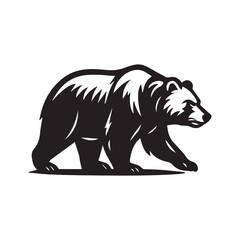 Bear black and white design