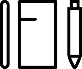 set of common office supplies