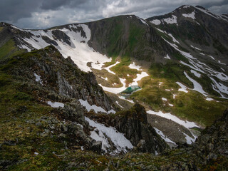 mountain lake among the rocks