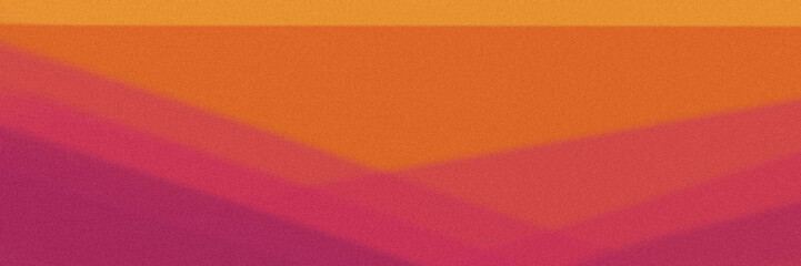 Abstract geometric background with orange, red and magenta color blocks and grainy noise texture