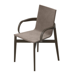 Modern Arm Dining Chair Isolated Isometric View 3D Render