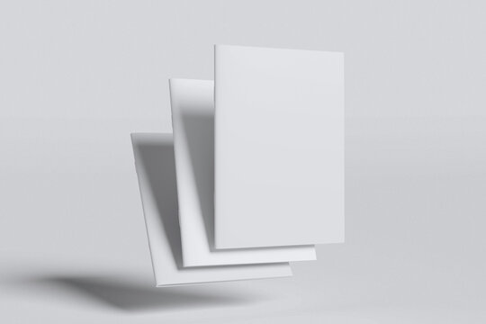 A4 magazine white background for mockup template