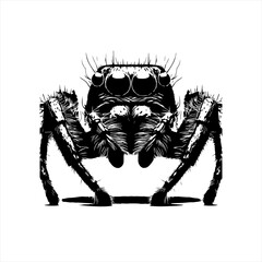 Spider isolated on white background