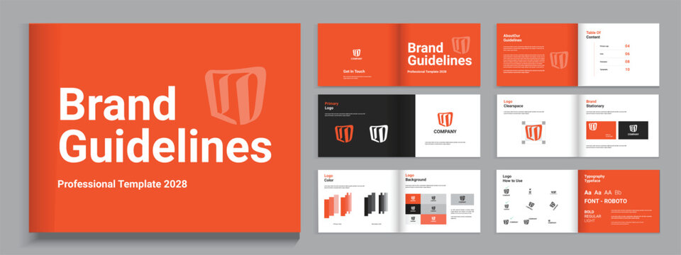 Brand guidelines brand identity template brand style guide