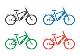 electric bike bicycle with battery icon