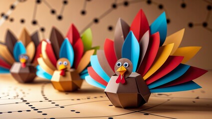 colored paper turkey