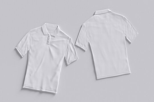Polo Shirt White Background For Mockup Template
