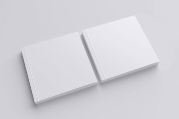Square Book White Background For Mockup Template