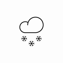 cloudy snowfall weather icon sign vector
