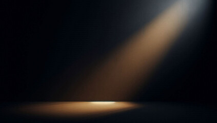 Obraz premium Minimalist wall background with dramatic spotlight beam
