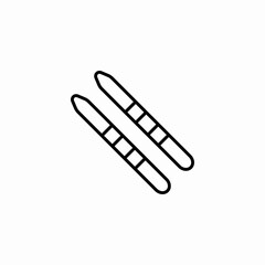 pair of skis icon sign vector