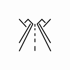 road intersection path icon sign vector