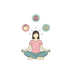 woman meditating in yoga pose