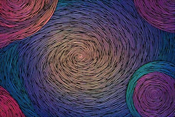螺旋模様の抽象背景 ─ 深層心理を表現した幻想的アート｜心のモヤモヤ
