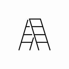 step ladder climb icon sign vector